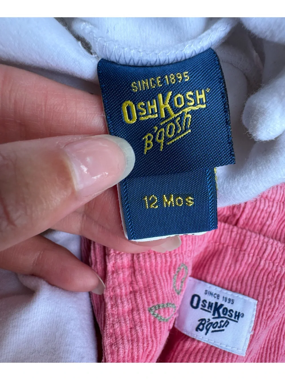 Kids Pink Corduroy Overall Dress